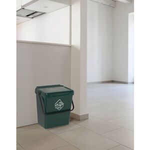 Poubelle en polypropylène pour collecte séparée, conteneur de déchets 30L, 100% Made in Italy, 40x31h39 cm, couleur verte - Dmora - Publicité