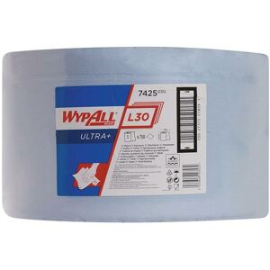 KIMBERLY-CLARK Essuie-tout WYPALL L30 ULTRA 7425 L380xl235env. mm bleu 3 couches, perforé - Publicité