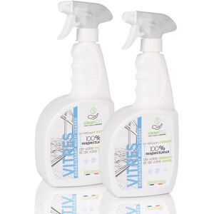 Clean 100 - nettoyant liquide spécial vitres et miroir - sprayer - 750ML - Ecologique et Hypoallergénique - Vaporisateur - X2 - Publicité