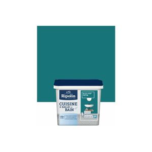 Ripolin - Peinture Mur Cuisine Et Bain Bleu Pop Satiné 0.75 l - Publicité
