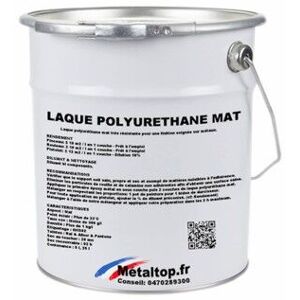 Metaltop - Laque Polyurethane Mat - Pot 25 l - 8012 - Brun rouge Brun rouge - Publicité