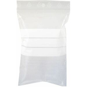 Kalembal - Sachet médical Zip à bandes blanches 60x80 mm (x1000 pcs) - Transparent - Résistant - Publicité