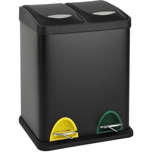 Svita - TC2X8 Poubelle 16 litres Poubelle de tri 2x8L Noir - Publicité