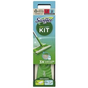 Kit balai + 9 lingettes dry +3 lingettes wet - Swiffer - Publicité