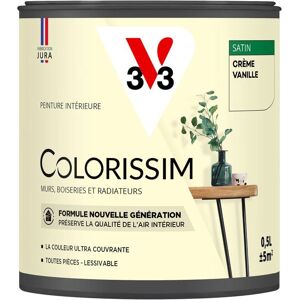 - Peinture murale intérieure Colorissim® Crème vanille Satin 0,5L - Crème vanille