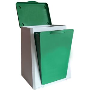 VILEDA Poubelle de recyclage plastique modulaire ECUBE, 1 Compartiments - Capacité 10 L - Vert - Publicité
