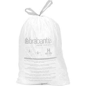 Rouleau 10 sacs poubelles 50 l blanc Code H Brabantia