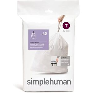 Pack de 40 sacs poubelle 3L code T Simplehuman