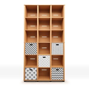 Bookcase With Drawer Harald - Scandinavian Model Set 10 Pcs. Publicité