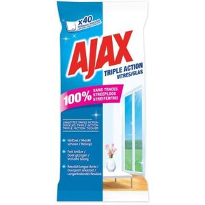 AJAX 40 Lingettes Nettoyantes Vitres - Publicité