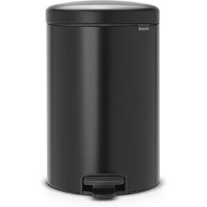 Brabantia Poubelle à Pédale newIcon, 20 litres, Fermeture Silencieuse, Seau en Plastique - Matt Black - Publicité