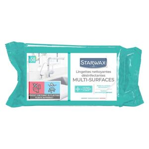 Pack de 4 - Starwax - Lingettes Nettoyantes Desinfectantes Multi-Usages Sachet De 50 - Publicité