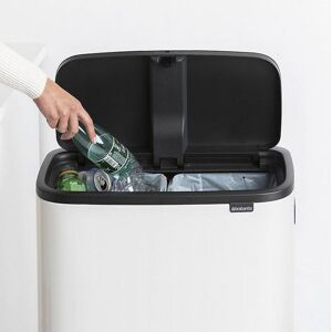 Brabantia Touch Bin Sur Pied 2x30 L Blanc Code O - Publicité