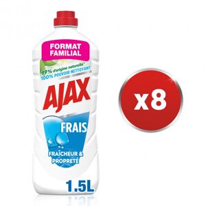 Pack de 8 - AJAX nettoyants ménagers Ajax d'origine Végérale Trad Frais 1,25l - Publicité