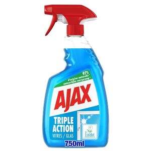 Spray Nettoyant Vitres Ajax Triple Action Ecolabel - 750ml - Publicité