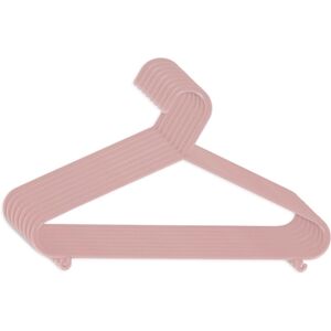 bieco Cintre enfant plastique vieux rose, lot de 8