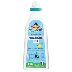 Paulette Vinaigre Ménager Citron Gel Nettoyant Détartrant Multi-Surfaces Naturel et Ecocert Fabriqué en France 500 ml - Publicité