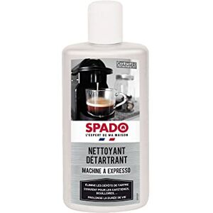 SPADO Détartrant machine expresso Elimine le tartre Convient pour les cafetières et bouilloires 96,8% ingrédients naturel Contact alimentaire 250 ML Fabriqué en France - Publicité