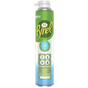 Pyrel Freeze Spray Punaises de Lit, Fourmis et Cafards, Sans Insecticides, Insectes rampants 350ML - Publicité