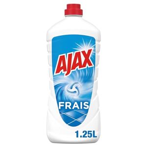 AJAX Nettoyant Ménager Sol & Surfaces Parfum Frais -Efficace et Respectueux de l'Environnement Lot de 3 X 1,25 L - Publicité