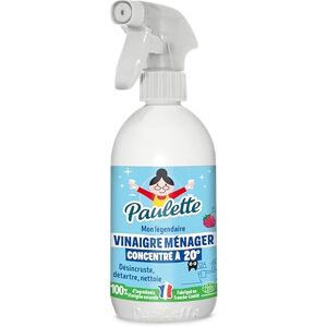 Paulette Vinaigre Ménager 20° ultra concentré Framboise Nettoyant Multi-Surfaces Ecocert Fabriqué en France 500 ml - Publicité