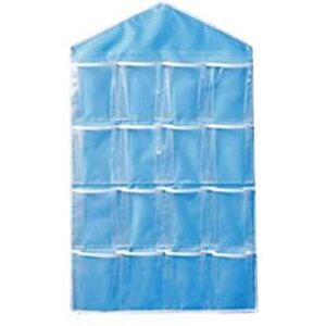 Greatangle 16 Poches Clair sur Porte Sac Suspendu Cintre Rangement rangé Organisateur pour la Maison Salle de Bain Salon Articles ménagers Bleu - Publicité