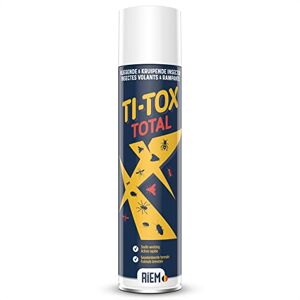 Riem Ti-Tox Total 400 ml Spray contre les Insectes Volants et Rampants : Guêpes, Moustiques, Mouches, Mites, Cafards, Blattes, Fourmis, Araignées, Punaises de lit, Puces Action Rapide - Publicité