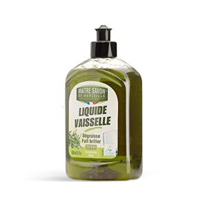 MAITRE SAVON DE MARSEILLE Maître Savon de Marseille, Liquide vaisselle peau sensible thym Ecolabel- 500ml - Publicité