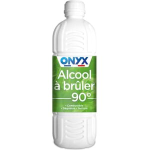 Onyx Alcool à Brûler 90° Allumer, Dégraisser, Détacher, Nettoyer Produit Nettoyant Multi-Surface Fabrication Française 1L - Publicité