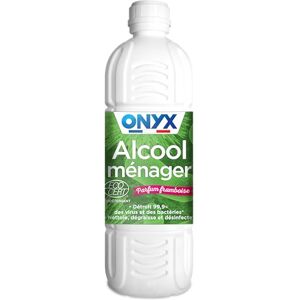 Onyx Alcool Ménager Parfum Framboise Désinfectant, Dégraissant, Nettoyant Multi-Surfaces & Multi-Usages Ecocert 100% d'Ingrédients d'Origine Naturelle Fabrication Française 1L - Publicité