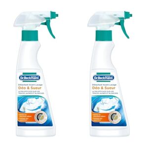 Beckmann Détachant Avant Lavage Déo & Sueur   Ultra efficace sur les traces jaunes et blanches   250 ml (Lot de 2) - Publicité