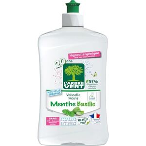 L'Arbre Vert Liquide Vaisselle Mains Menthe/Basilic Hypoallergénique - Publicité