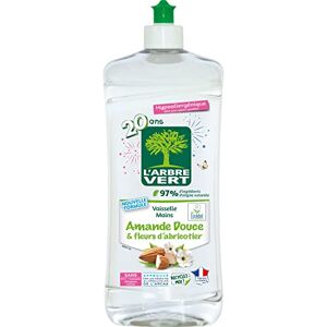 L'Arbre Vert Liquide Vaisselle Mains Amande Douce/Fleurs d'Abricotier Hypoallergénique, 750ml - Publicité