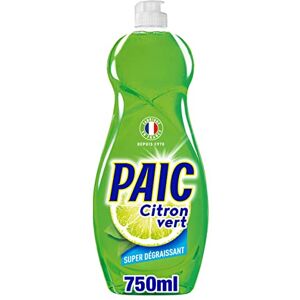 Paic Liquide Vaisselle  Citron Vert Super Dégraissant Nettoie Dégraisse Élimine les mauvaises odeurs 750 ml - Publicité