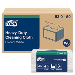 Tork Chiffon de nettoyage ultra-résistant blanc W8, multi-usages, 8 x 45 chiffons, 530150 - Publicité