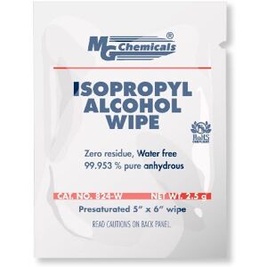 MG Chemicals Lingette d'Alcool Isopropylique 99.9%, longueur: 6", Largeur 5", (Boîte de 500) - Publicité