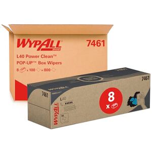 Wypall Essuyeurs  L40 7461 8 boîtes Pop-up de 100 formats blancs, 1 épaisseur - Publicité