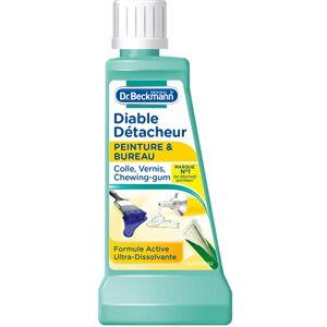 Beckmann Liquide Diable Détacheur Peinture & Bureau 50 ml Détachant spécifique pour taches, colle, vernis, chewing-gum Formule active ultra-dissolvante Lot de 3, Sans parfum - Publicité