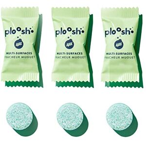 AJAX Ploosh  fraîcheur muguet nettoyant multi-surfaces recharges en pastilles à diluer 3x6g = 3x500ml = 1500ml Pastilles à 97% d'ingrédients d'origine naturelle Nettoyage efficace - Publicité