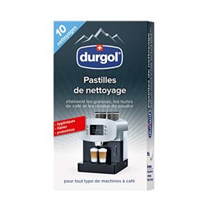 Durgol pastilles de nettoyage pour machines à café – Version française – Nettoyant pour machines à café toutes marques – Enlève les résidus associés au café – 10 pastilles - Publicité