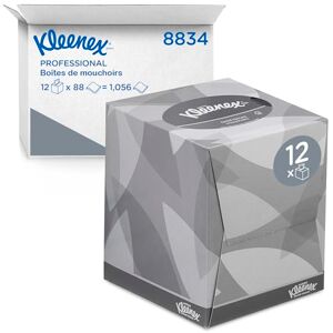 Kleenex Mouchoirs en papier Boîte cubique 8834 Blanc, 2 épaisseurs, 12 x 88 (1056 mouchoirs) - Publicité
