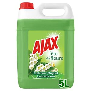 AJAX Nettoyant Ménager Multi surfaces & Sol Fête des Fleurs, Parfum Muguet Sans rinçage Idéal collectivités -Grand Format Bidon de 5L - - Publicité