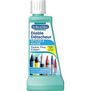 Beckmann Liquide, Diable Détacheur Stylos & Encre 50 ml Détachant spécifique Non parfumé pour taches de feutre, fluo, crayon Solvants spéciaux pour couleurs x3 - Publicité