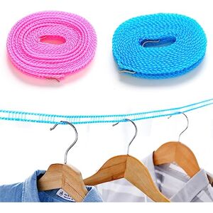 DULSPUE Corde à Linge Coupe-Vent 2Pcs,Corde à Linge en Nylon, Coupe-Vent de Voyage en Plein air, Corde à Linge de Camping, utilisée pour Les cintres de Camping intérieurs et extérieurs - Publicité