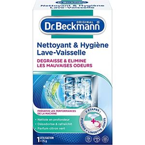 Beckmann Nettoyant & Hygiène Lave-Vaisselle en Poudre   Dégraisse et élimine les mauvaises odeurs   Lingette joints incluse   Citron, 75g - Publicité