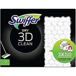 Swiffer Balai Attrape-Poussière Nettoyage 3D, Recharges Lingettes Sèches pour Sols, 7 Unités, Attrape et Retient La Poussière - Publicité