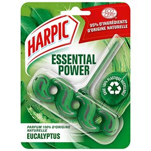Harpic Bloc WC Essential Power Nettoyant WC Parfum Eucalyptus, 1 Unité (Lot de 1) - Publicité