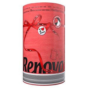 Renova Essuie-tout Black Label Rouge, 2 plis, coloré et technologie double face, 1 rouleau - Publicité