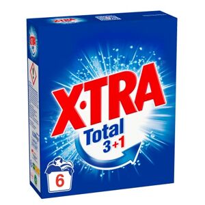 Xtra X•TRA Total 3+1 – 6 Lavages (0,33kg) – Lessive en Poudre Universelle – Linge Blanc et Couleurs – Propreté du linge - Publicité
