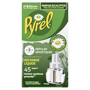 Pyrel Recharge pour Diffuseur Electrique Liquide Répulsif Moustiques pour Intérieur Parfum Eucalyptus 1 Recharge 45 nuits - Publicité
